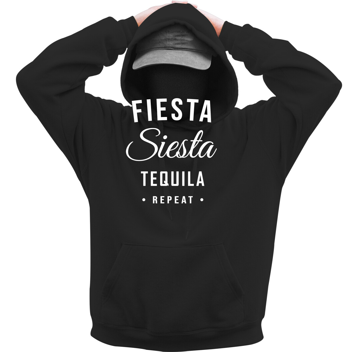 Kapucnis belebújós pulóver