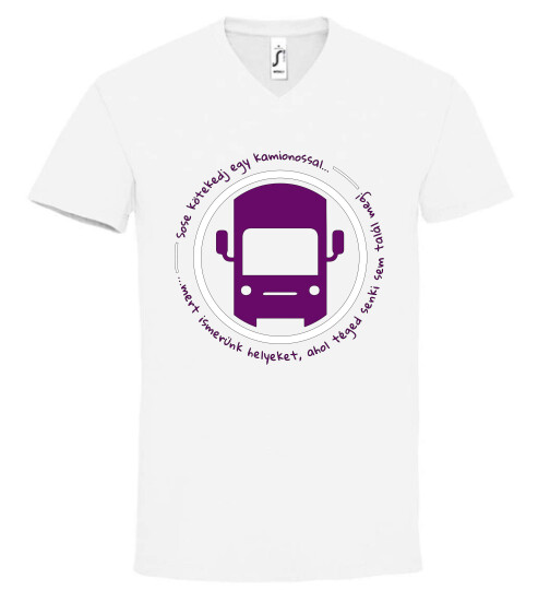 Unisex V nyakú póló