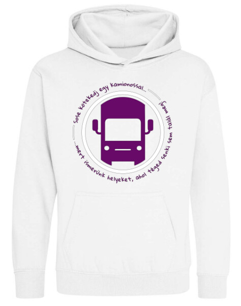 Kapucnis belebújós gyerek pulóver