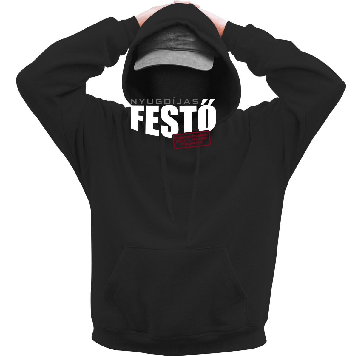 Kapucnis belebújós pulóver