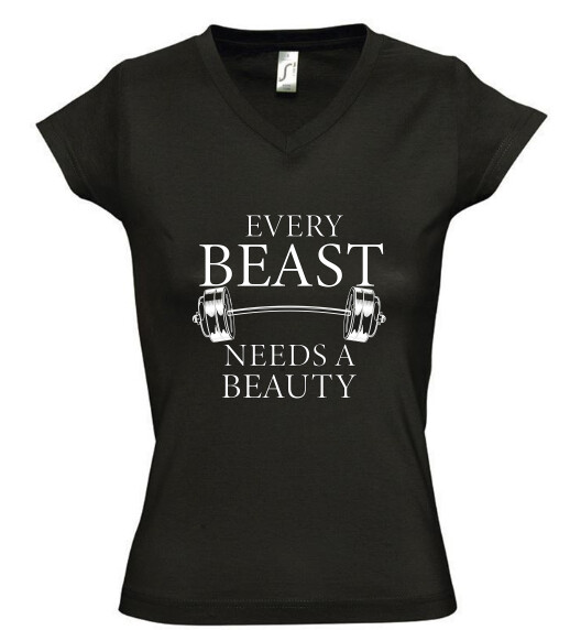 Női V nyakú póló