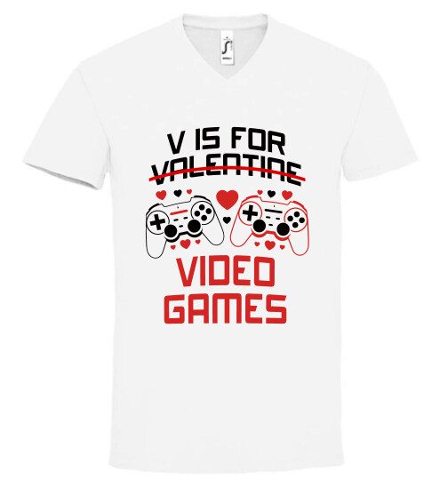 Unisex V nyakú póló