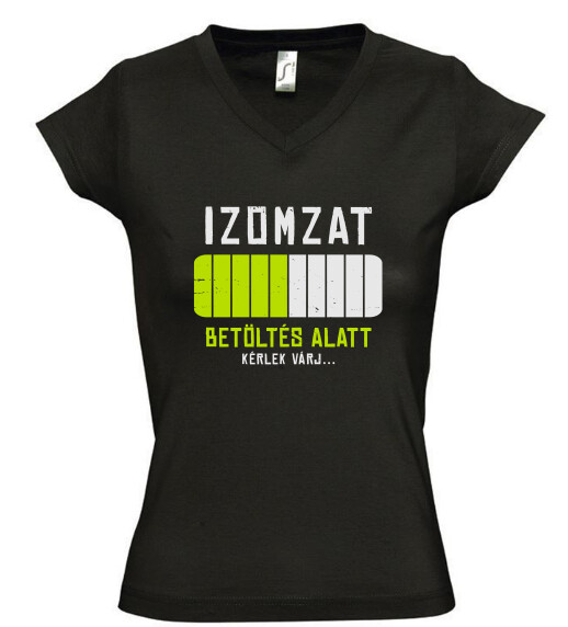 Női V nyakú póló