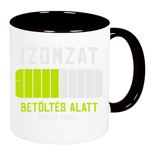 Színes fülű és belsejű bögre