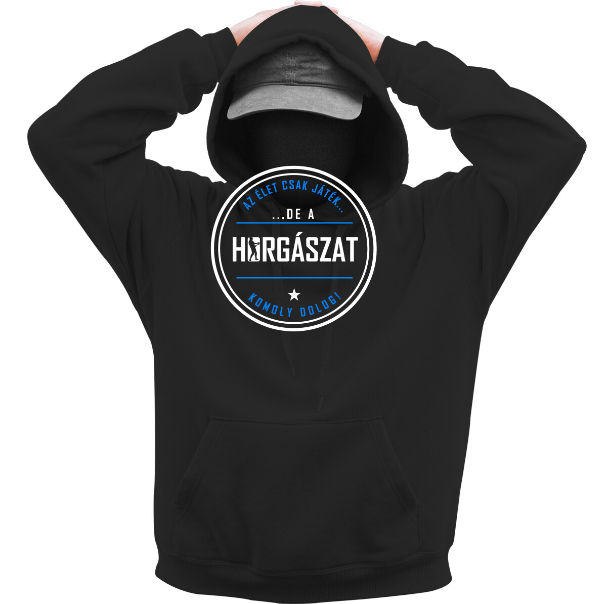 Kapucnis belebújós pulóver