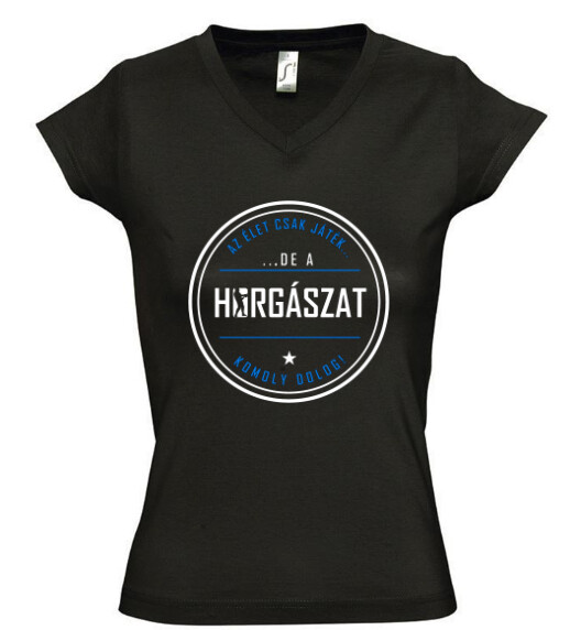 Női V nyakú póló