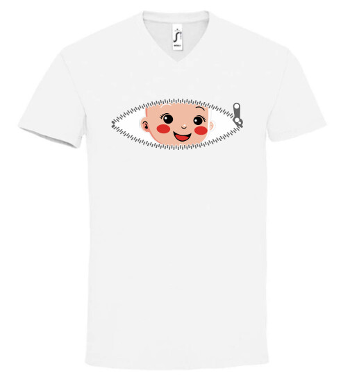 Unisex V nyakú póló