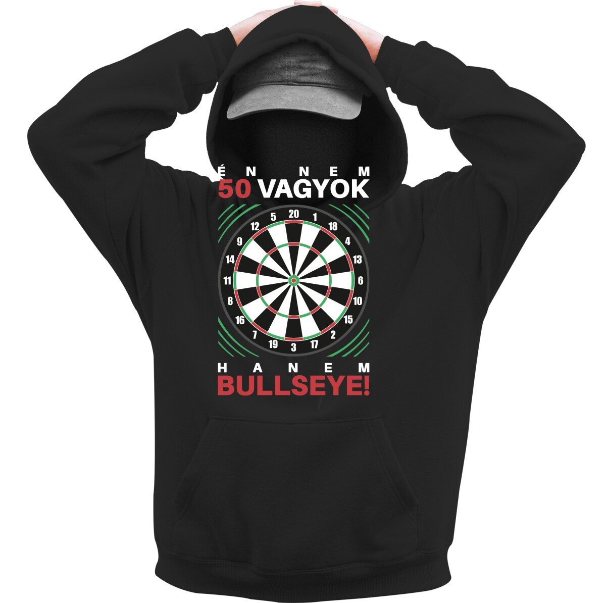 Kapucnis belebújós pulóver