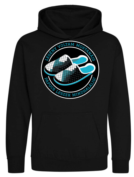 Kapucnis belebújós gyerek pulóver