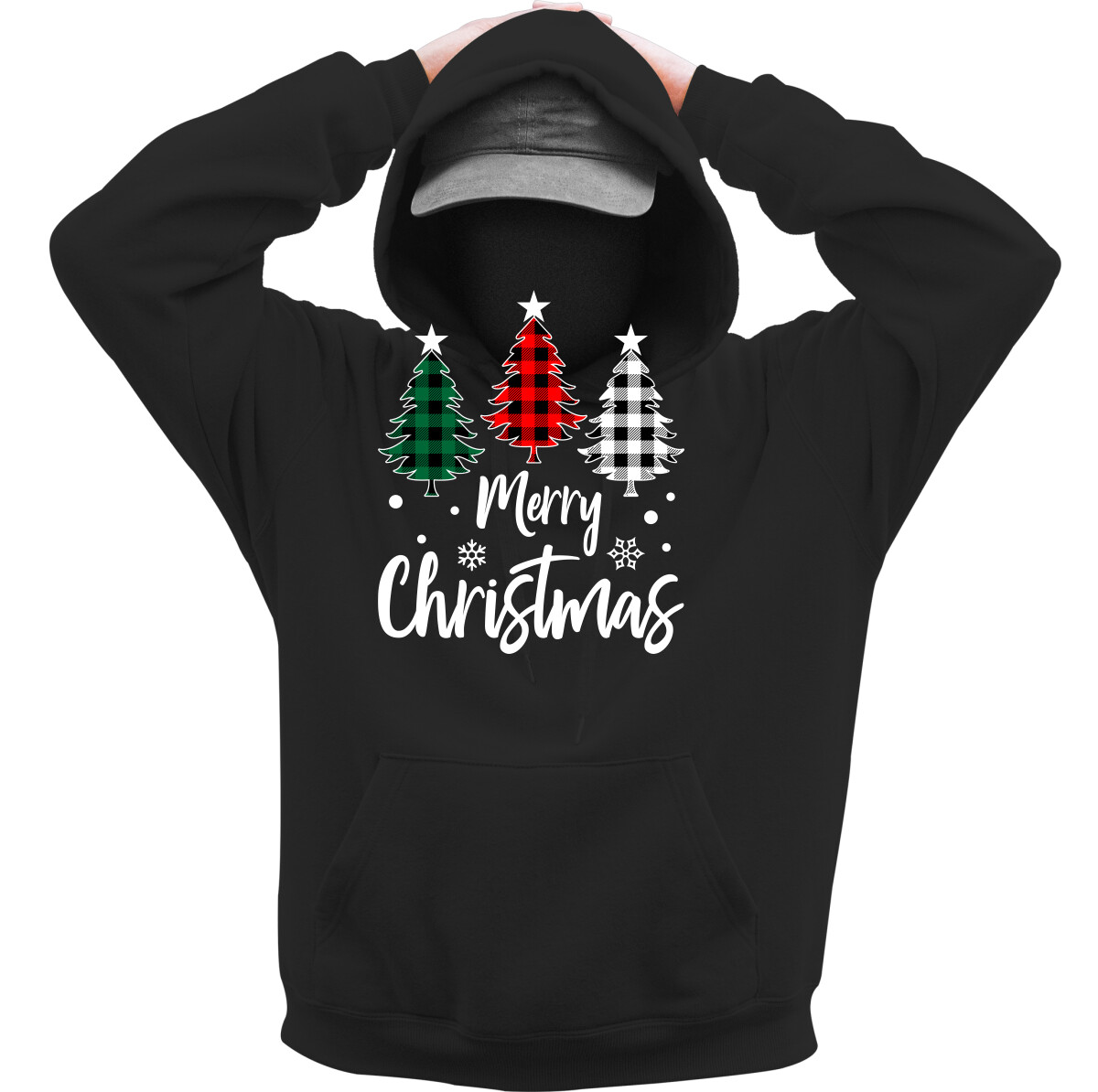 Kapucnis belebújós pulóver