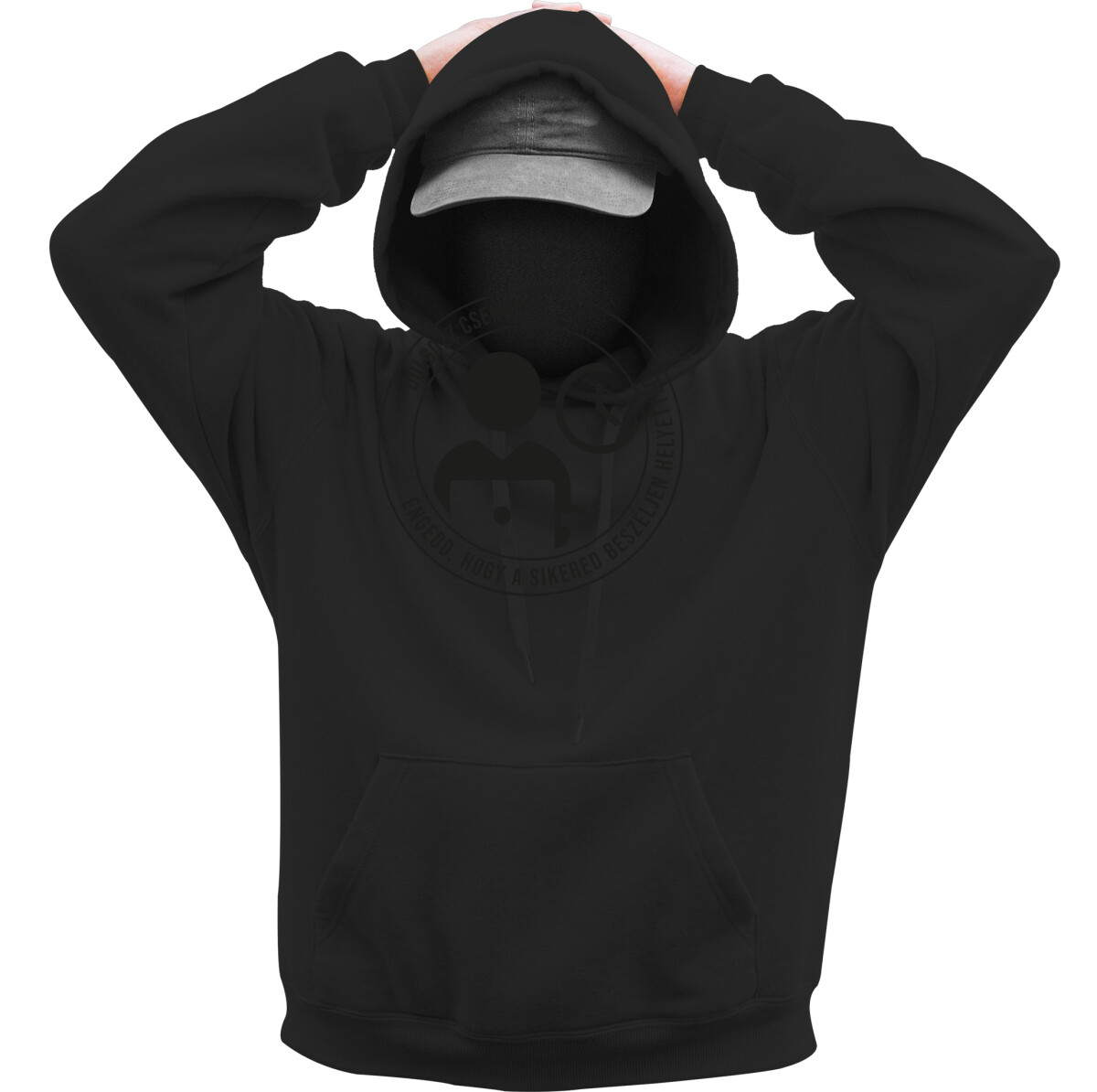 Kapucnis belebújós pulóver