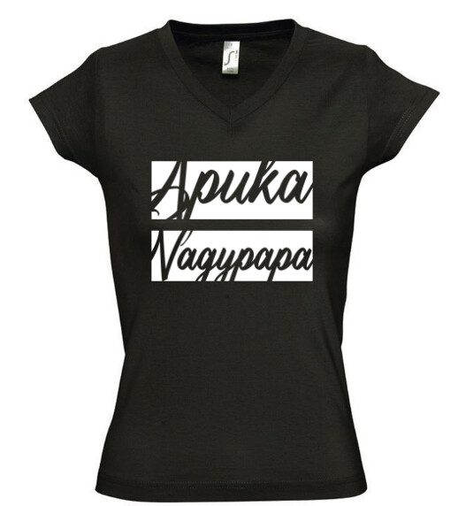 Női V nyakú póló