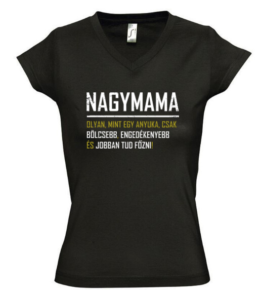 Női V nyakú póló