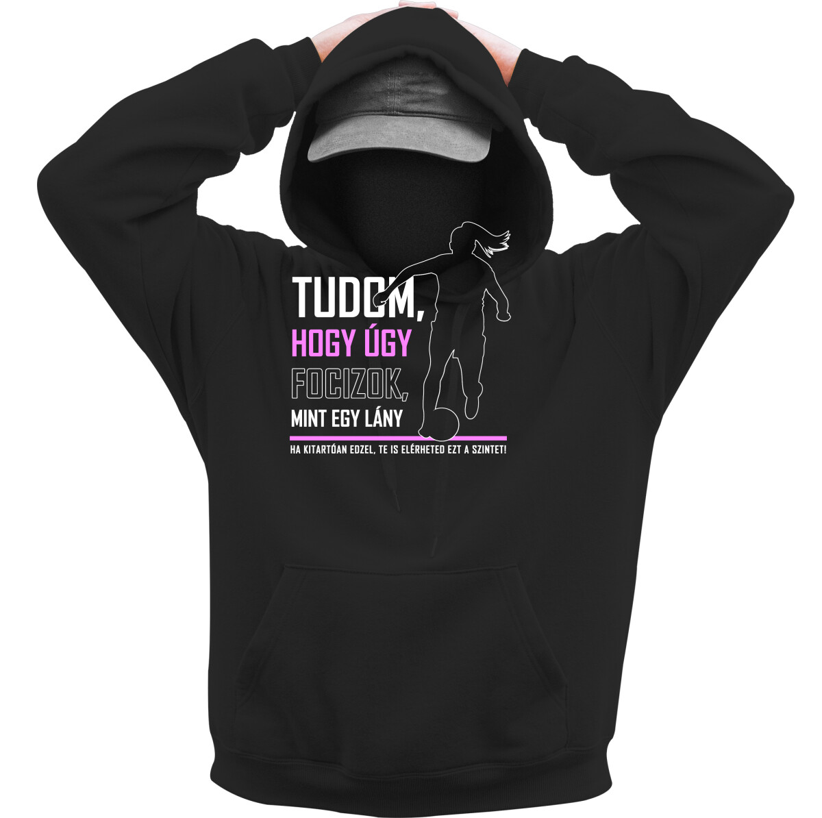 Kapucnis belebújós pulóver