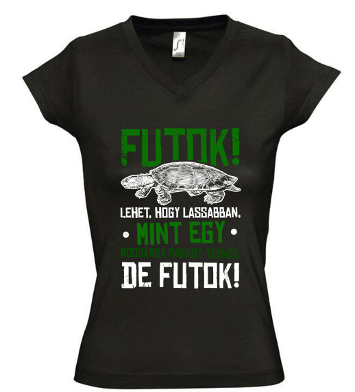 Női V nyakú póló