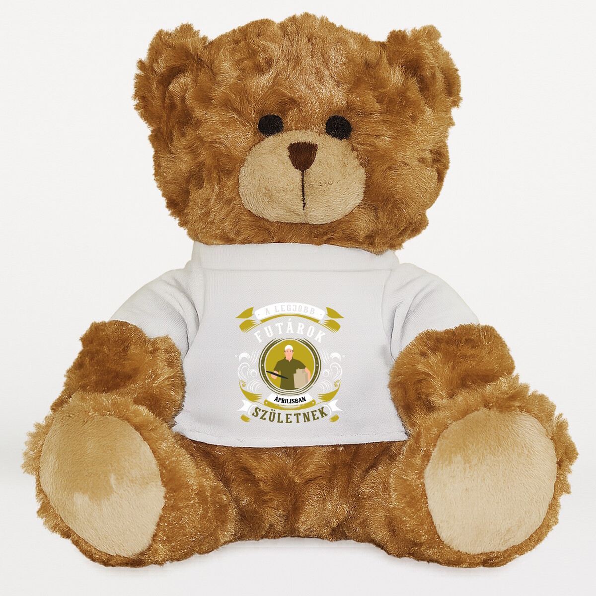 Plüssmaci egyedi pólóval