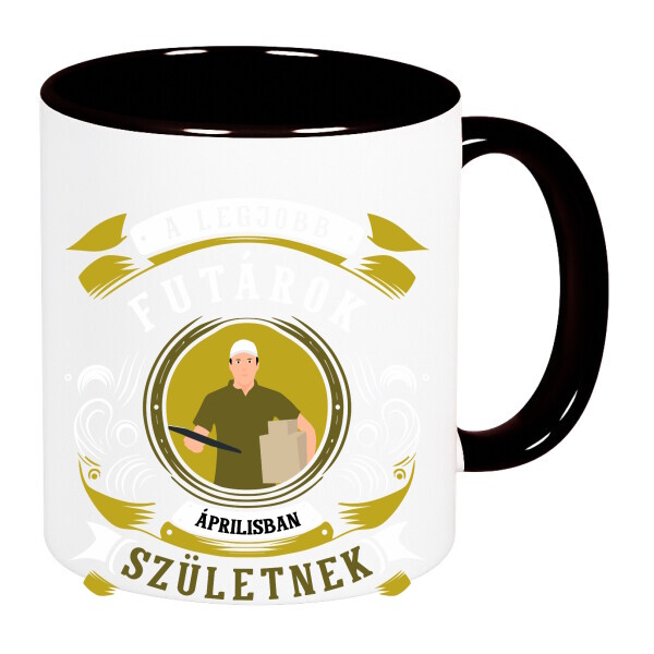 Színes fülű és belsejű bögre