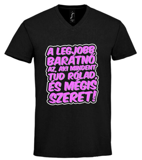 Unisex V nyakú póló