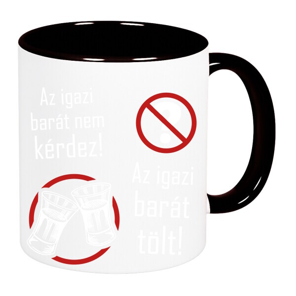 Színes fülű és belsejű bögre