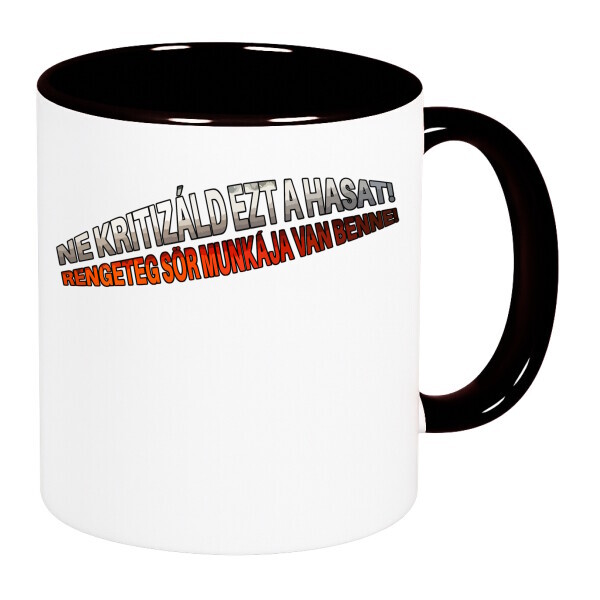 Színes fülű és belsejű bögre