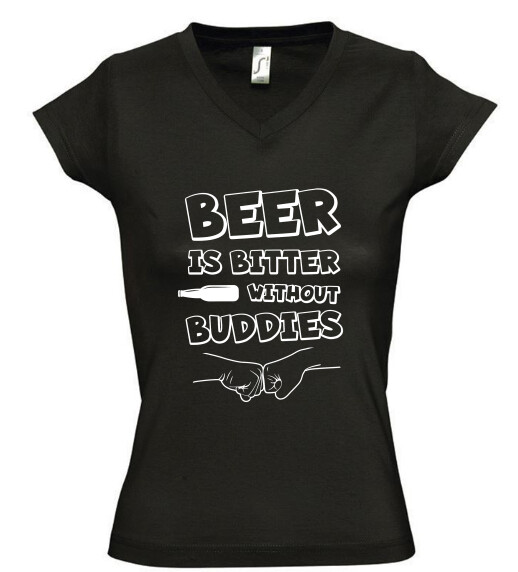 Női V nyakú póló