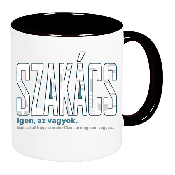 Színes fülű és belsejű bögre