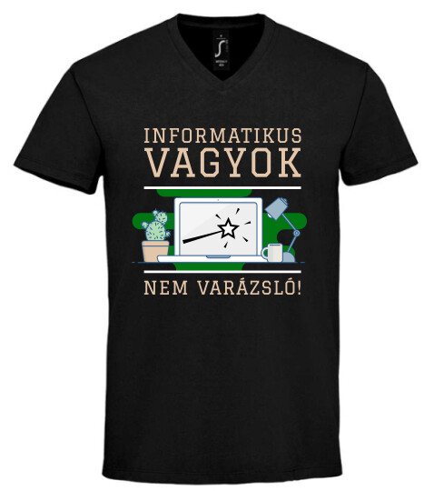 Unisex V nyakú póló