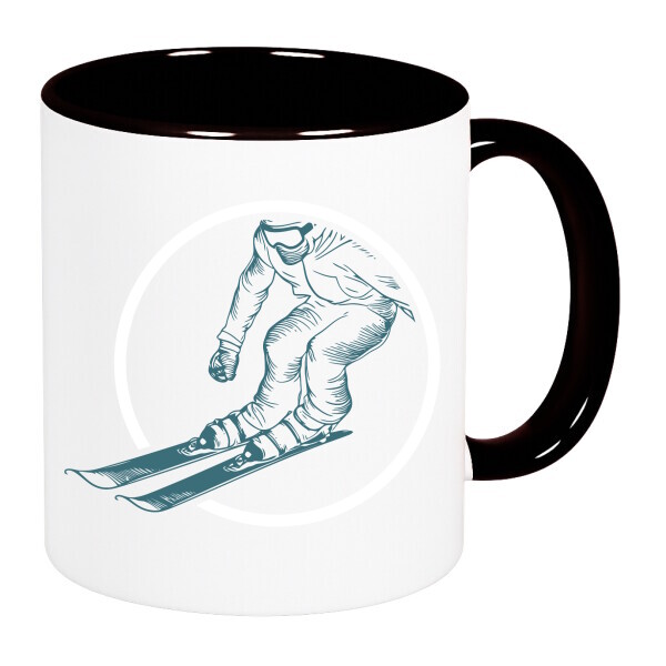 Színes fülű és belsejű bögre