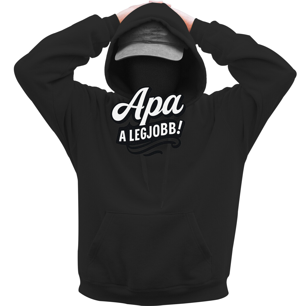 Kapucnis belebújós pulóver