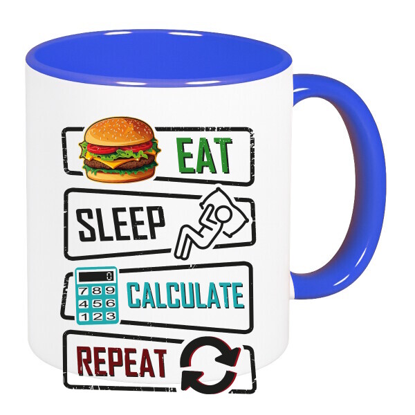 Színes fülű és belsejű bögre