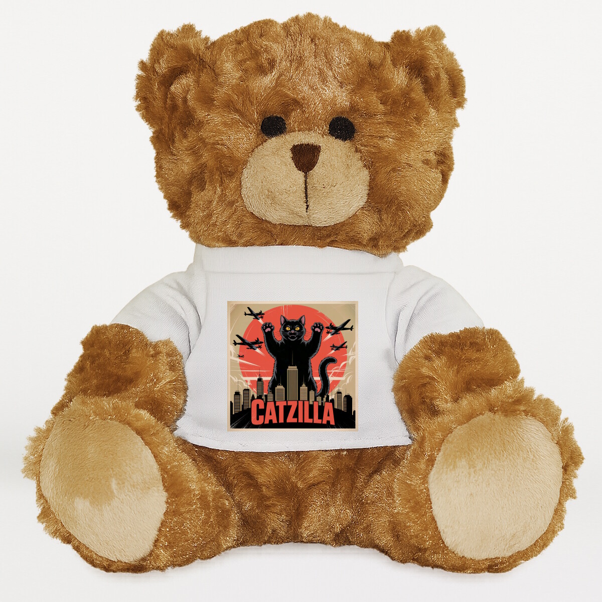 Plüssmaci egyedi pólóval