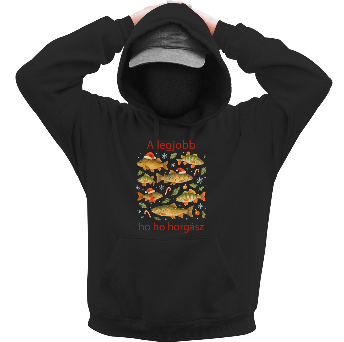 Kapucnis belebújós pulóver