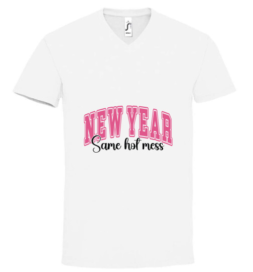 Unisex V nyakú póló