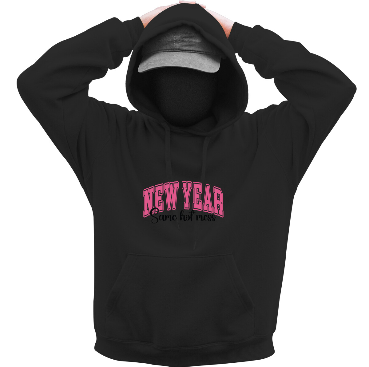 Kapucnis belebújós pulóver