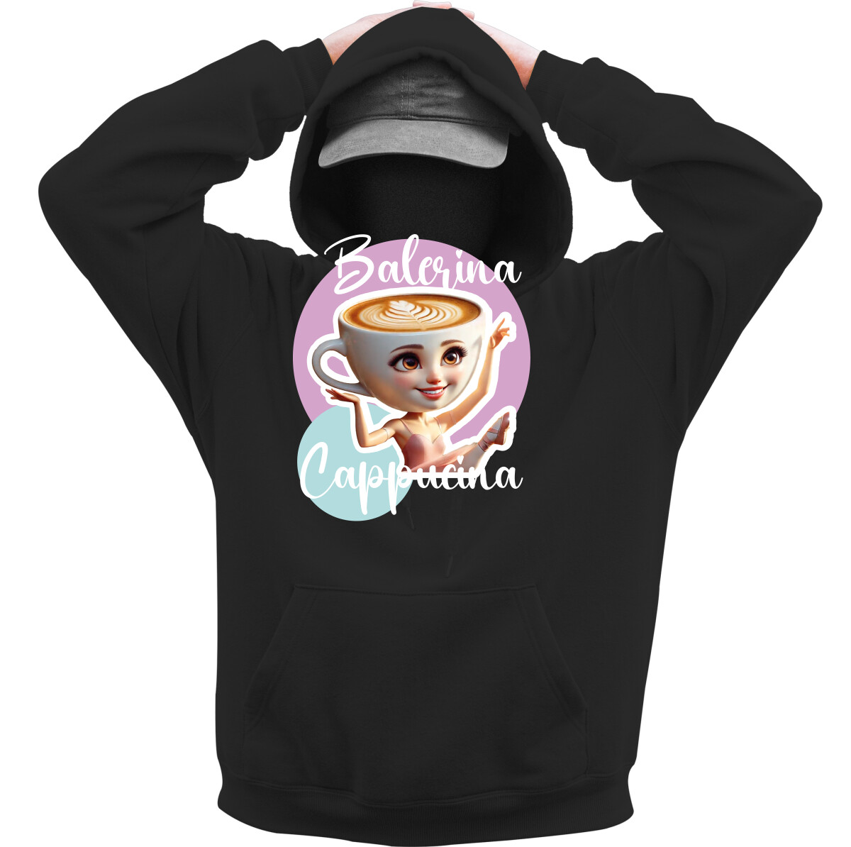 Kapucnis belebújós pulóver