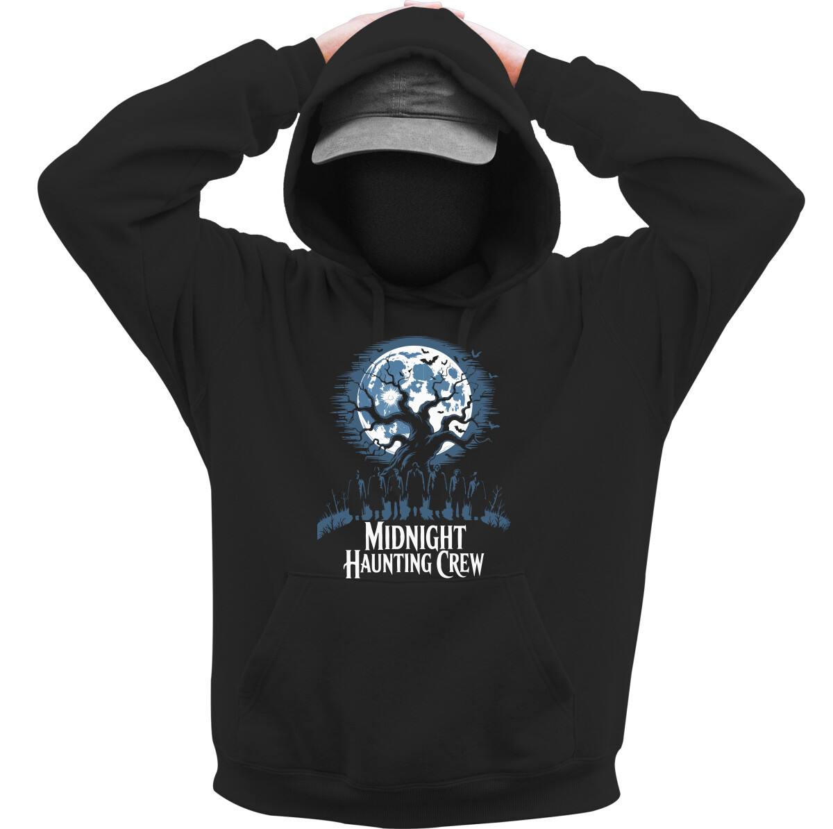 Kapucnis belebújós pulóver