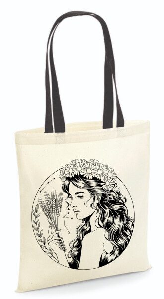 Vászontáska - színes fülű 