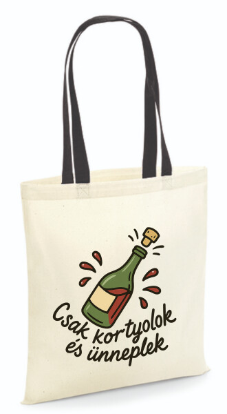 Vászontáska - színes fülű 