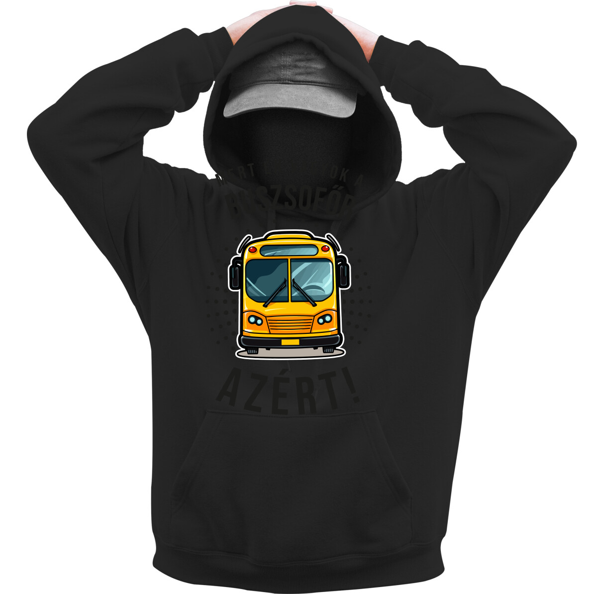 Kapucnis belebújós pulóver