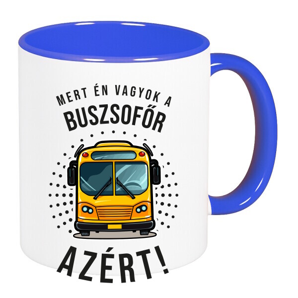 Színes fülű és belsejű bögre