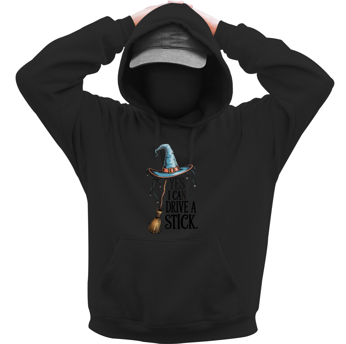 Kapucnis belebújós pulóver