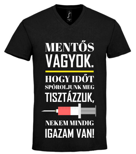 Unisex V nyakú póló