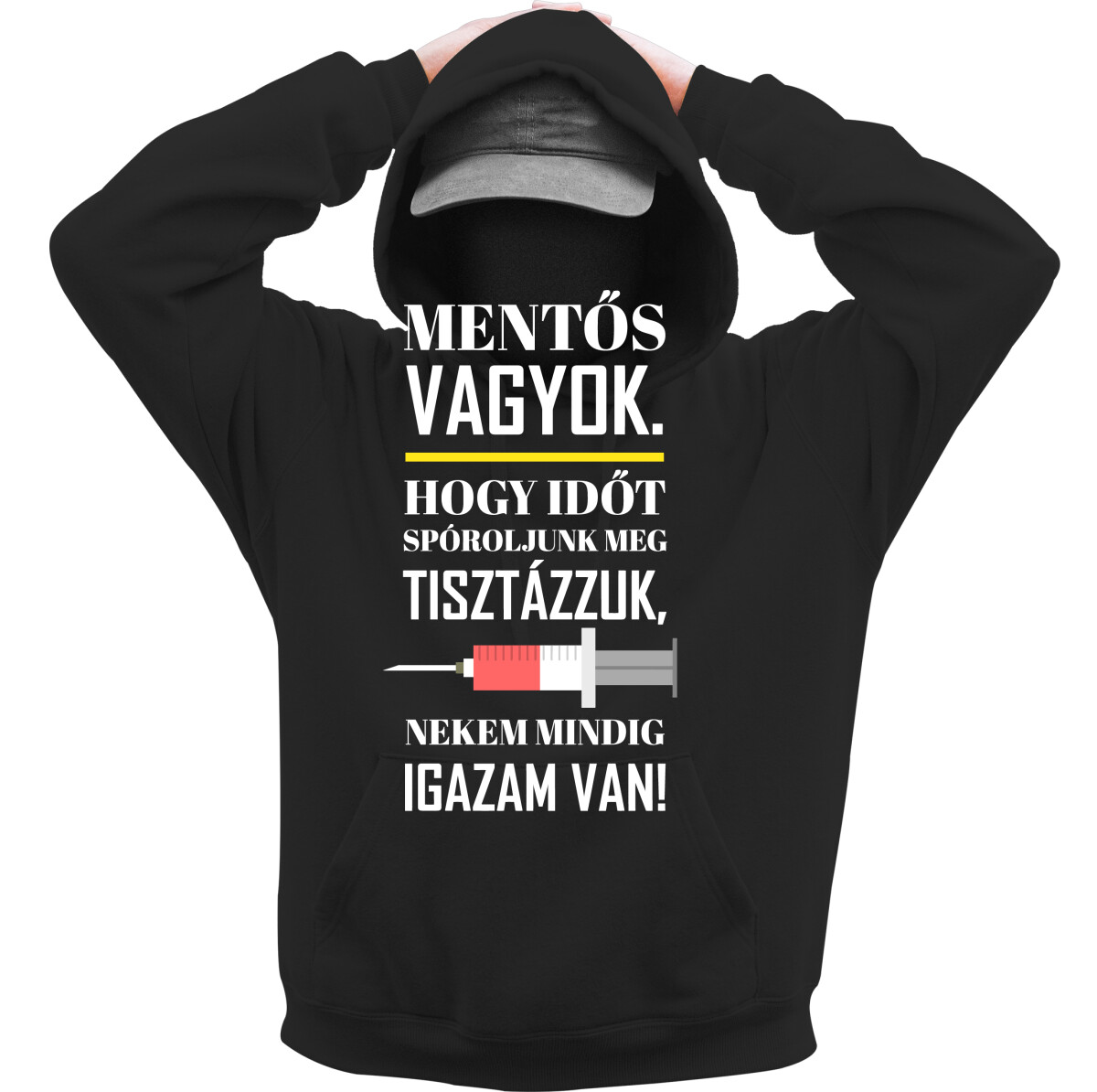 Kapucnis belebújós pulóver