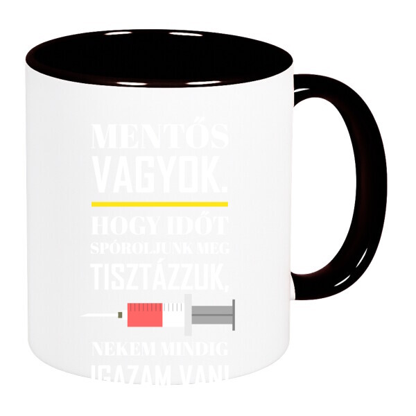 Színes fülű és belsejű bögre