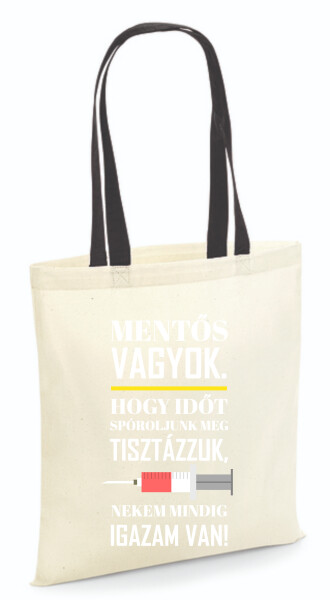 Vászontáska - színes fülű 