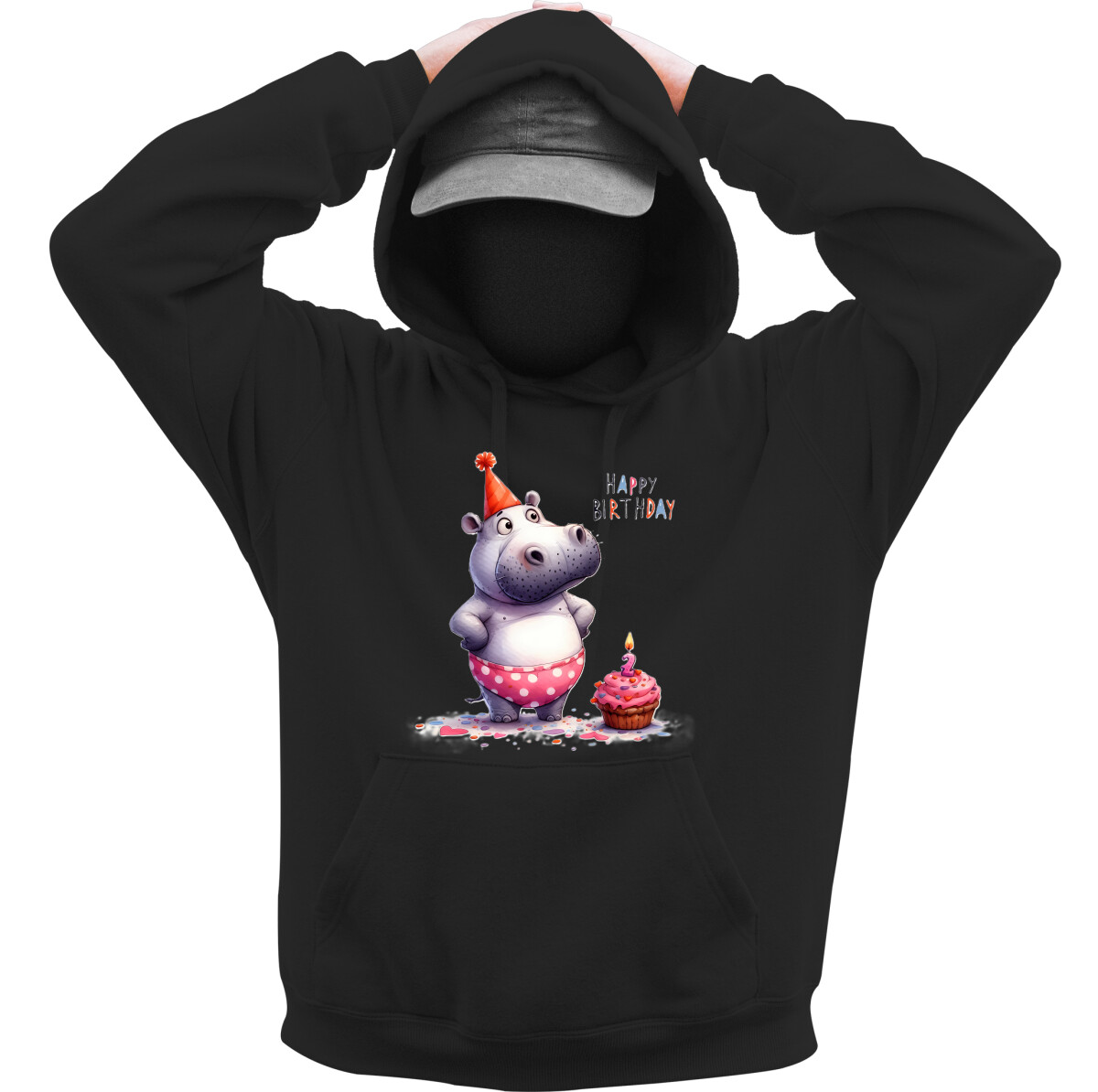 Kapucnis belebújós pulóver