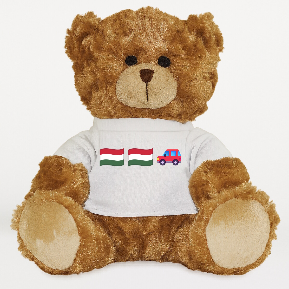 Plüssmaci egyedi pólóval