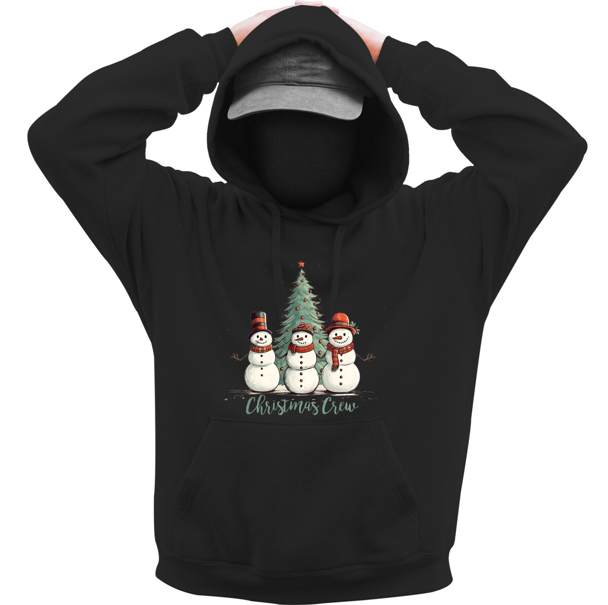 Kapucnis belebújós pulóver