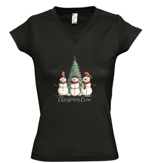 Női V nyakú póló