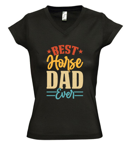 Női V nyakú póló